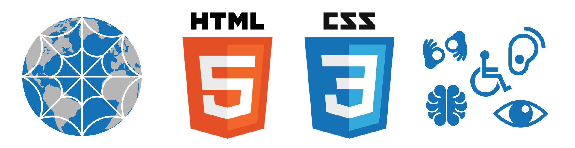 Net, Web, HTML, CSS, and Accesibility Icons